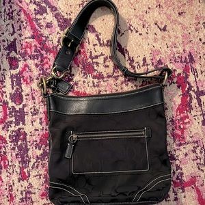 Coach black shoulder bag